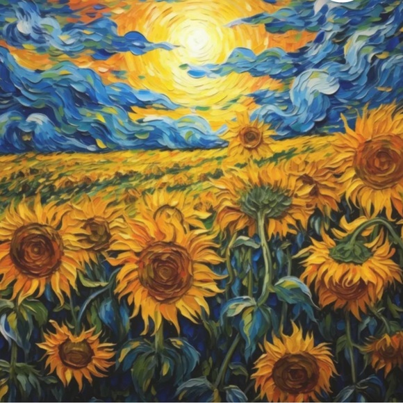 Crochet flower beanie medium soft mandala acrylic yarn new - Picture 9 of 9